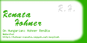 renata hohner business card